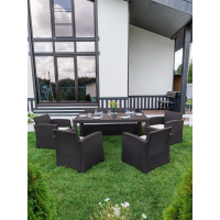 Комплект LANA DINING L коричневый пластиковый