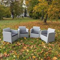 Комплект из 4-х кресел LANA в светло-сером цвете