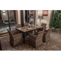 LUDWIG + FIONA обеденный комплект серого цвета