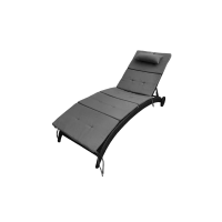Шезлонг AGATA серый с матрасом
