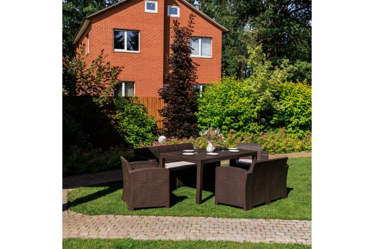 Обеденный комплект GRAND LANA LUX DINING L коричневый-8