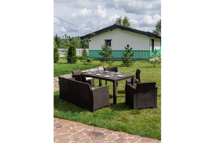 Обеденный комплект LANA DINING M коричневый