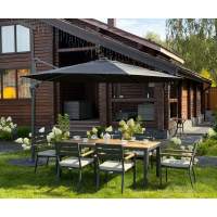 Зонт SKY BLACK круглый в комплекте с утяжелителями