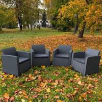 Комплект из 4-х кресел LANA в цвете графит