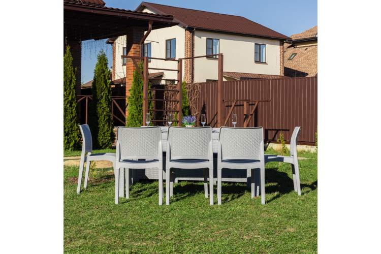 Обеденный комплект JULY LUX XXL светло-серый-3