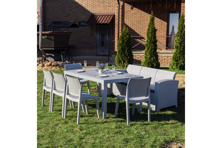 Обеденный комплект JULY LUX XXL светло-серый-1