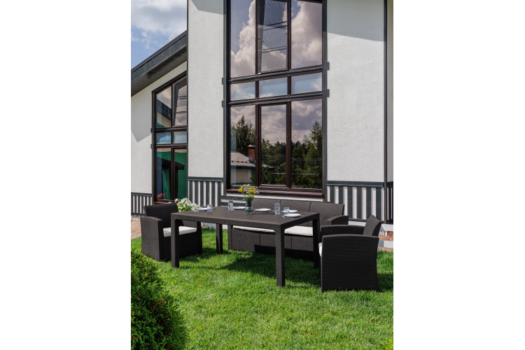 Обеденный комплект LANA DINING S коричневый