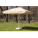 Зонт MISTRAL 300 квадратный с воланом (база в комплекте) бежевый