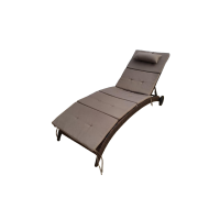 Шезлонг AGATA коричневый с матрасом