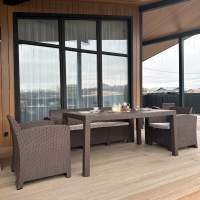 Обеденный комплект LANA LUX DINING S коричневый