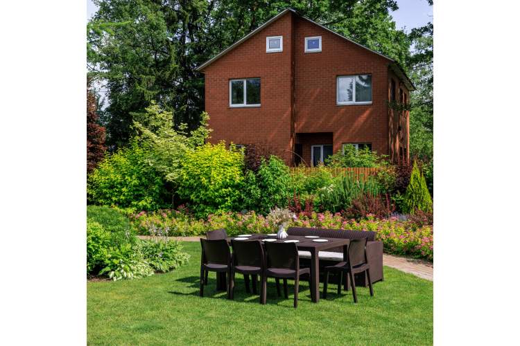 Обеденный комплект JULY LUX XXL коричневый-2