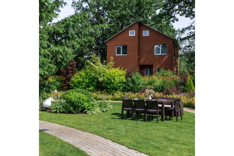 Обеденный комплект JULY LUX XXL коричневый-5