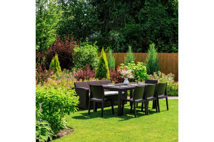 Обеденный комплект JULY LUX XXL коричневый-3