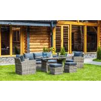 Комплект мебели ZOYA из искусственного ротанга (серый)