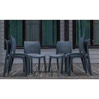 6 стульев JULY графит пластиковый