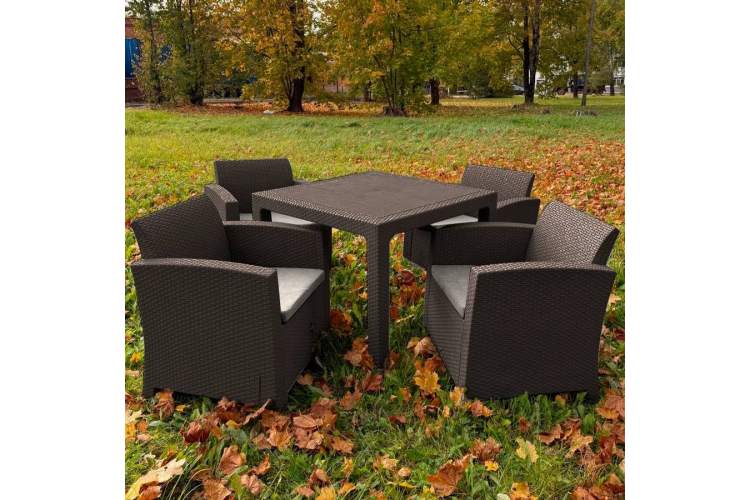 Комплект LANA MINI DINING L коричневый