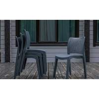 4 стула JULY графит пластиковый