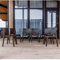 6 стульв JULY коричневые пластиковый