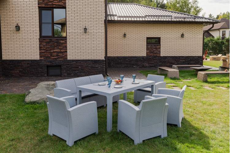 Комплект LANA DINING L светло-серый-4