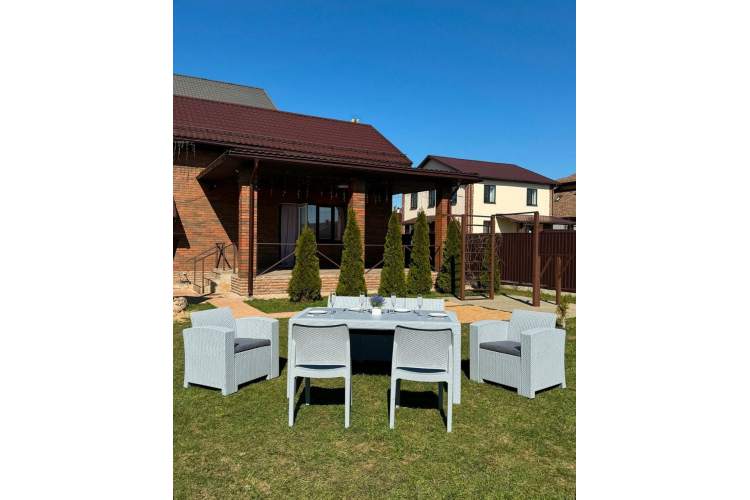 Обеденный комплект LANA LUX DINING M светло-серый