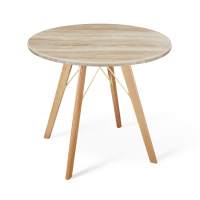 Диван Стол SHT-TU9/80 МДФ прозрачный лак/дуб сонома светлый