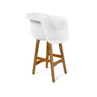 Стул полубарный SHT-ST31/S65-1 белый/светлый орех
