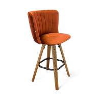 Стул барный SHT-ST36-1/S93 песчаная буря/браш.коричневый/черн. муар