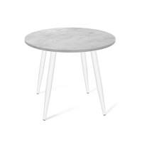 Стол SHT-TU14/90 ЛДСП белый муар/бетон Чикаго светло-серый в гостиную