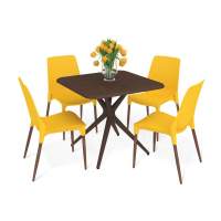 Обеденная группа SHT-DS207 коричневый/желтый/темный орех