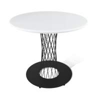 Стол SHT-TU3-1/80 МДФ черный муар/белый в гостиную