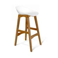 Стул барный SHT-ST19/S65 белый/светлый орех