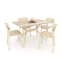 Обеденная группа SHT-DS123 бежевый/дуб сонома