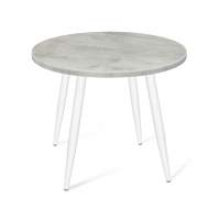 Стол SHT-TU14/80 МДФ белый муар/бетон светлый в гостиную