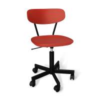 Стул подъемно-поворотный SHT-ST85-2/S121М красный/черный муар