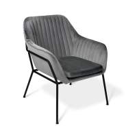 Кресло Sheffilton SHT-AMS2-1 угольно-серый/черный муар в гостиную