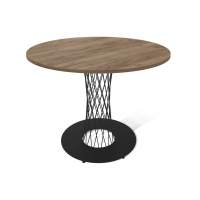 Стол SHT-TU3-1/90 ЛДСП черный муар/дуб галифакс табак