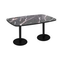 Стол Sheffilton SHT-TU43/TT32 118/77 стекло/ЛДСП черный муар/черный мрамор