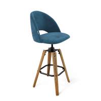 Стул барный Sheffilton SHT-ST34/S93 тихий океан/браш.корич./чёрный муар