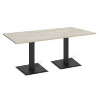 Стол SHT-TU5-BS1/120/80 ЛДСП черный/дуб беленый