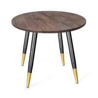 Диван Стол SHT-TU14/МДФ 80 палисандр/чёрный муар/золото