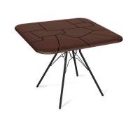 Стол SHT-TU34-P/TT30 83/83 черный муар/коричневый в гостиную