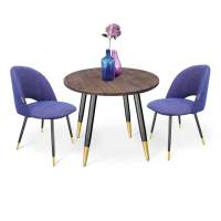 Обеденная группа SHT-DS175 палисандр/черный муар/золото/синий мираж