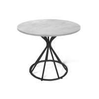 Стол SHT-TU4-1/90 ЛДСП черный муар/бетон Чикаго светло-серый в гостиную