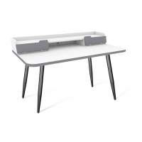 Стол рабочий Sheffilton SHT-TU14/TT31 120/65 ЛДСП черный муар/белый шагрень/серый Стол рабочий Sheffilton SHT-TU14/TT31 120/65 ЛДСП черный муар/белый шагрень/серый