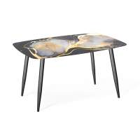 Стол Sheffilton SHT-TU14/TT32 118/77 стекло/МДФ черный муар/черный алмаз