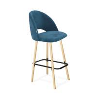 Стул барный Sheffilton SHT-ST34/S94 тихий океан/прозрачный лак/черный