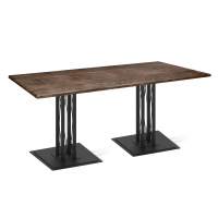 Стол SHT-TU6-BS1/120/80 МДФ черный муар/палисандр в гостиную