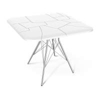 Стол SHT-TU2-1/TT30 83/83 белый/хром лак в гостиную