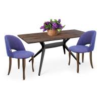 Обеденная группа SHT-DS176 палисандр/коричн./синий мираж/темн.орех