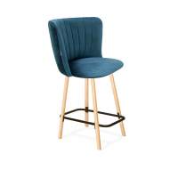 Стул полубарный SHT-ST36-1/S94-1 тихий океан/прозр. лак/черный муар